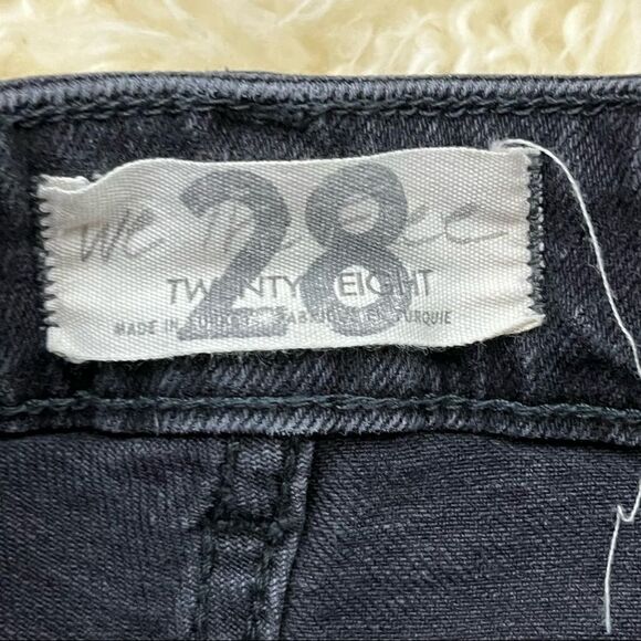 Free People We the Free Faded Black High Waist Button Fly Jeans 28 - Picture 5 of 9